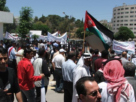 Demonstration in front of Jordan's Parliament