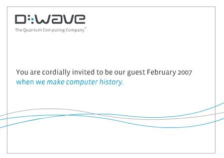 D-Wave web site announcement