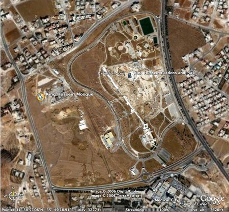 King Hussein Mosque from Google Earth