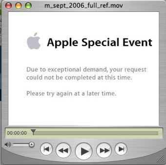 Apple's video servers can't keep up