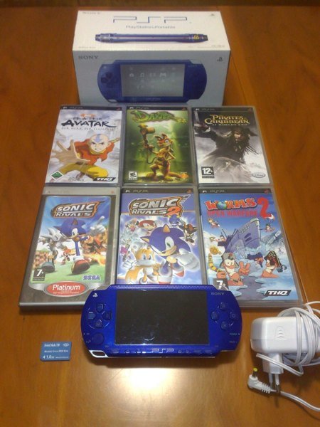 PSP for sale with 6 games