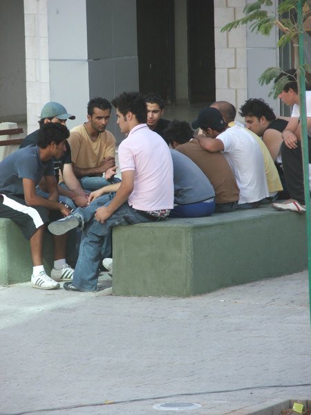 Young guys on Wakalat Street in Amman